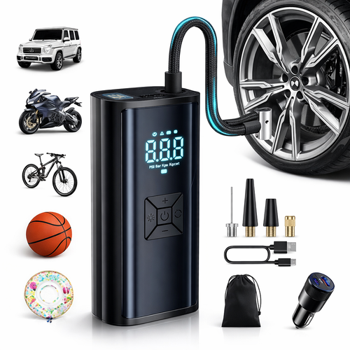 Tranquilidad en Cada Kilómetro – Inflador de Llantas Portátil
